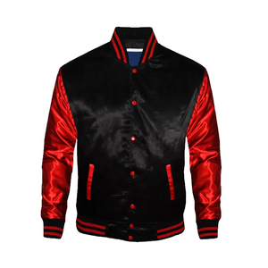 Custom Satin <b>Varsity</b> <b>Bomber</b> <b>Jackets</b> for <b>Men</b> Women Plus Size Windproof Embroidered Lettermen Winter Wholesale Stand Eco-Friendly - Product Image 5