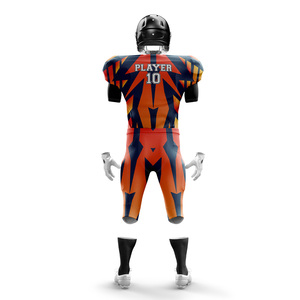 Uniformes de fútbol americano de talla grande Unisex con logotipo personalizado, uniformes de manga corta transpirables antibacterianos de secado rápido, número de nombre - Product Image 3