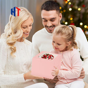 Custom Eco-Friendly Food Grade Square Packaging <b>Box</b> Portable and Foldable <b>Cake</b> and Cookie <b>Storage</b> with Logo Embossing - Product Image 6