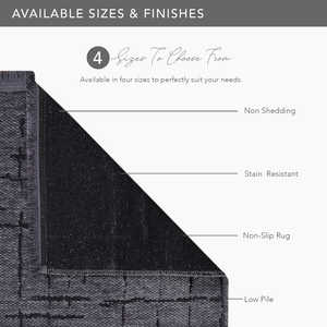 Alfombra de Cocina Netline NT201, Suave Chenilla, Lavable a Máquina, en GRIS OSCURO - Product Image 3