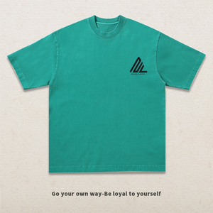 เสื้อยืดผู้ชายวินเทจผ้าว็อนซักแบบผสมกรดทำจากโพลีเอสเตอร์/ ผ้าฝ้ายผสม - Product Image 5