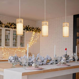 โคมไฟระย้าขนาดเล็กสำหรับสร้างบรรยากาศในห้องนอนงานฝีมือจากไม้ไผ่และไม้ - Product Image 4