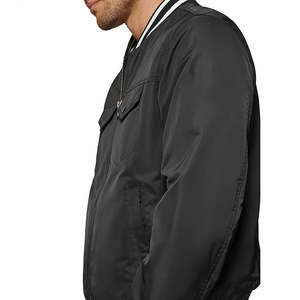 Blouson universitaire en toile pour homme, col montant, service OEM personnalisé, écologique, respirant, faible MOQ - Product Image 2