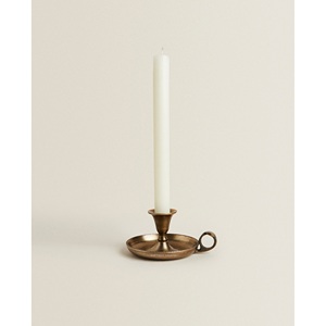 Bougeoir conique en métal aspect royal fini or antique pour décoration de table de mariage et de noël à la maison - Product Image 2