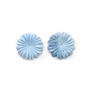 Forma de flor de piedra preciosa suelta de ópalo azul natural tallada para la fabricación de joyas - Product Image 3