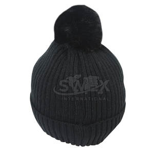 Unisex Winter Jacquard Knitted Bobble Beanie Hat Custom Logo Printing Bobble Hat In High Quality - Product Image 5