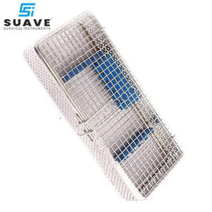 Plateau en acier inoxydable avec boîte de stérilisation à couvercle utilisé dans le plateau de stérilisation hospitalier pour instruments de SUAVE SURGICAL INSTRUMENTS - Product Image 2