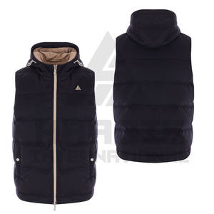 Doudoune d'hiver pour hommes Vente en gros de vestes sans manches en duvet unie et unie Doudoune d'hiver sans manches personnalisée - Product Image 6