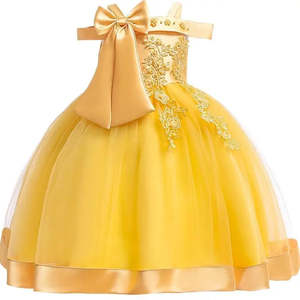 Vestido de Princesa Bordado para Niñas, Vestido de Fiesta para Cumpleaños, Concursos, Estilo Largo, Vestido de Dama de Honor, Ropa para Niñas - Product Image 1