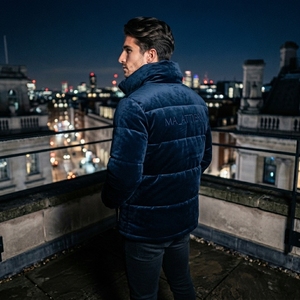 <b>Men</b> <b>Velvet</b> Padded <b>Jacket</b> High Collar Quilted Warm Zip Up Winter <b>Jacket</b> Plush Texture Pocket Coat OEM ODM Wholesale - Product Image 4