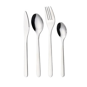 Ensemble de couverts en argent Offre Spéciale, ensemble de couverts en acier inoxydable avec poignée, ensemble de vaisselle, couverts polis miroir pour hôtel - Product Image 1