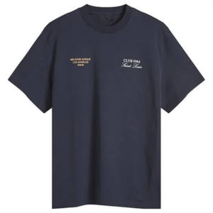 T-shirt DTF surdimensionné bleu | 100% coton French Terry 280 GSM Crewneck | T-shirt graphique rétro | Streetwear Premium & Urban Fashion - Product Image 1