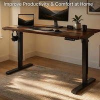 Bureau assis-debout électrique personnalisé à double moteur dissimulé, 3 niveaux, stable, réglable en hauteur, ergonomique, mobilier de bureau