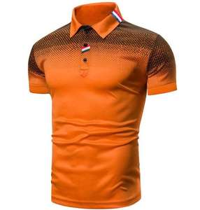 Calidad 220 gramos poliéster/algodón liso teñido hombres Polo ligero transpirable de talla grande sólido Logo patrón Ringer camiseta - Product Image 1