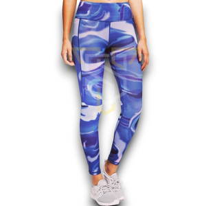 Leggings de yoga professionnels en spandex pour femmes XL sur mesure directement de l'usine pantalon actif sublimé de haute qualité taille élastique - Product Image 1