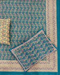 Premium Cotton Bed Linen Set | Ultra Soft Feel | Long Lasting Prints | Breathable <b>Fabric</b> | Modern & Elegant Bedroom Style - Product Image 3