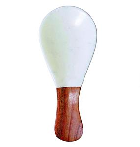 Portacucharas de Acero Inoxidable Blanco con Bandeja de Madera, Reposacucharas Personalizado, Color Personalizado, Hecho a Mano, Ecológico, Apto para Lavavajillas - Product Image 5