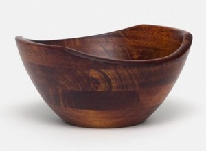 Bol de service en bois d'acacia au design de luxe fait à la main pour la décoration de table d'ustensiles de cuisine - Product Image 5