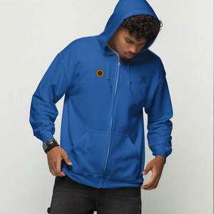 Sudadera con Capucha de Primera Calidad, con Cierre Completo, Bordado, 100% Algodón, Invierno, Costuras Duraderas, Tela Suave al Tacto, para Ropa Urbana - Product Image 1