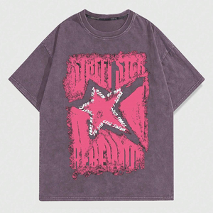 Camiseta de algodón personalizada DTG DTF al por mayor, ropa de calle de gran tamaño para hombre, proveedor de camisetas gráficas de manga corta - Product Image 1