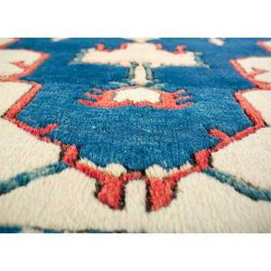 Alfombras Grandes de Lana Anudadas a Mano Nuray Blue Pae-939, Modelos Rectangulares con Medallón de Diamantes para Pasillos, para Adolescentes, para Sala de Estar - Product Image 3