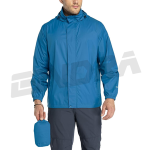 Chaqueta impermeable para hombre, abrigo ligero impermeable con capucha, impermeable para exteriores, cortavientos, chaqueta impermeable para viajes y senderismo - Product Image 1