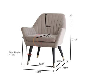 Sofá de sillón gris elegante moderno con respaldo suavemente curvado y reposabrazos Splender Patas de madera negras cónicas para la gracia. - Product Image 3