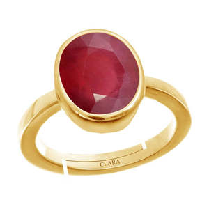 NOVAMART Fine Certified Natural <b>Ruby</b> Manik Fine Jewelry <b>Ring</b> Platinum with Rhodium Plating Statement Style <b>for</b> Everyday Wear Who - Product Image 1