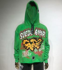 Haute qualité hommes recadrée Boxy sweat à capuche luxe poids lourd français éponge 400gsm goutte épaule surdimensionné pull à capuche pour hommes - Product Image 1