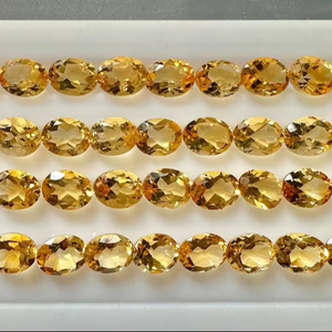 Mehrajuddin Gems, Gema de Citrino Natural de Calidad, Ovalada de 8x10mm, Piedra de Nacimiento de Noviembre, Color Amarillo Dorado con Efecto de Fuego/Brillo Superior - Product Image 1