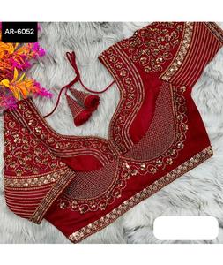 Indian Wedding Wear Heavy Hend Work Ready to Wear Pure Soft Italian Silk With Tricot Fuising Blouse for Saree and Lehenga Choli - Product Image 1