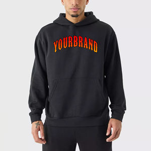 เสื้อกันหนาวมีฮู้ดสีพื้นระบายอากาศได้ดี, เสื้อกันหนาวผ้าฝ้ายหนาแบบหลวมโอเวอร์ไซส์100% - Product Image 4