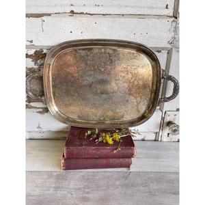 Superior Quality Metal Brass Serving Tray with Unique Quality Work Customized Shape & Size Use for Home Hotel Retro at Best Rate - Product Image 1