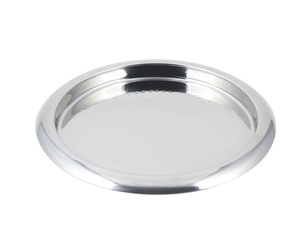 Plateau de service ovale en argent moderne avec finition martelée, parfait pour présenter des apéritifs et améliorer les paramètres de table - Product Image 5