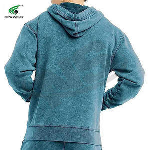 Sweat à capuche délavé à l'acide pour hommes en coton mélangé confortable Pullover Hoodie Basics Logo personnalisé Streetwear Vente en gros - Product Image 3