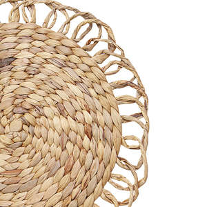 Handmade Modern Flower Water Hyacinth <b>Woven</b> Tablemat Set Rattan DHT HANDICRAFT VIETNAM Dining Room Charger Home <b>Coasters</b> Pad - Product Image 3