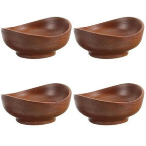 Bol de service en bois d'acacia fait à la main, écologique, pour les collations et autres aliments, bol de service pour la décoration de la cuisine, centre de table, décoration de la maison - Product Image 3