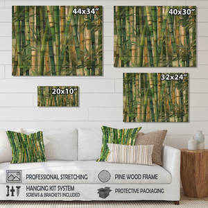 Motifs géométriques en bambou chuchotant I Art mural en bois de bambou sur des panneaux muraux en bois de pin naturel - Product Image 5