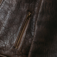 Chaqueta de Piloto Estilo A-2 Personalizada para Mujer, Cuero de Cordero Marrón, Estilo Bomber Vintage, Dobladillo de Punto Acanalado, Personalizable