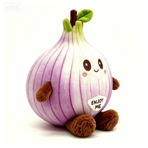 Onion Plush, Veggie Stuffed Toy, <b>cuddle</b> Food Plush, Novelty Vegetable Plush - Product Image 1