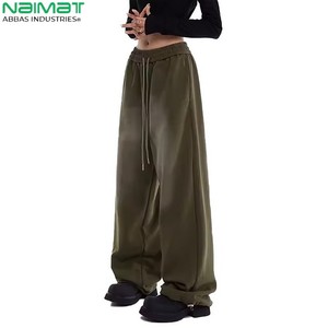 Precio al por mayor 100% algodón ropa deportiva Jogger alta calidad hombres gimnasio Joggers polar salón hombres Jogger pantalones de chándal apilados - Product Image 4