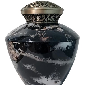 Urnes de crémation de qualité supérieure fabriquées à la main avec des conceptions spéciales et des graphiques utilisés pour les souvenirs des ancêtres et des êtres chers. - Product Image 1