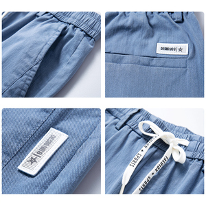 <span class=keywords><strong>Pantaloni</strong></span> Casual da uomo primavera estate alla moda sottili elasticizzati in vita stile coreano <span class=keywords><strong>pantaloni</strong></span> dritti dritti blu grigio <span class=keywords><strong>verde</strong></span> <span class=keywords><strong>kaki</strong></span> - Product Image 6