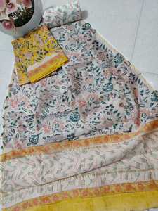 Telas estampadas con pantalla de seda hechas a medida, en colores pastel, ideal para uso en la fabricación de ropa y textiles para el hogar - Product Image 4