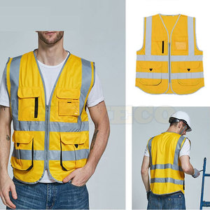 Chaleco DE SEGURIDAD reflectante personalizado de alta calidad para adultos Material de nailon de poliéster duradero Pantalla de malla suave a prueba de agua - Product Image 2