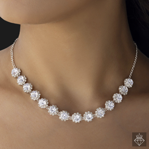 PRAO Anti-Tarnish Solitaire Necklace <b>Set</b> With Earrings - Product Image 4