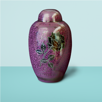 Urna Grande Rosa Bonita con Tapa de Dom Top, Urna Funeraria para Cenizas de Adultos, Ataúd para Guardar Cenizas a Bajo Precio