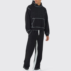 Fournisseur en gros OEM de survêtements doublés surdimensionnés 100% coton, survêtement imprimé d'hiver, survêtement personnalisé de haute qualité - Product Image 2