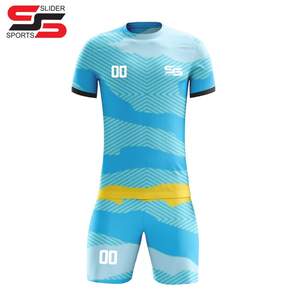 Camiseta de fútbol transpirable personalizada, Conjunto de camiseta de fútbol Deportivo para hombres, kit de uniforme de entrenamiento de fútbol de secado rápido - Product Image 5