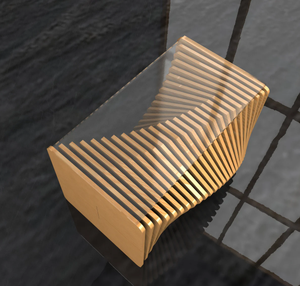 Mesa de centro moderna de lujo paramétrica única de Kalatri, característica extraíble, ligera, lavable, decoración interior para el hogar, declaración - Product Image 3